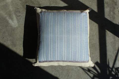 22. Fendi Letters, Canvas Cotton Pillow Cover, Repurposed Antique Pocket Square 1990