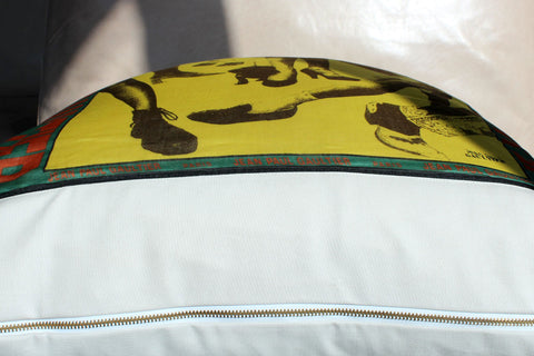 25. Jean Paul Gaultier, Cotton Pillow Cover, Repurposed Designer Bandana 1990