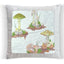 10. Forest Mushroom, Linen Pillow Cover, Repurposed Antique Pocket Square 1960