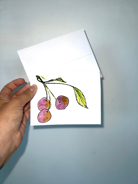 Fresh Fruit, Hand Painted Stationery, Lisa Angelini Studio