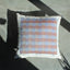 23. Fendi Brown Blue, Canvas Cotton Pillow Cover, Repurposed Antique Pocket Square 1990