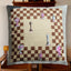 28. Erin O'Dell Chess Board, Linen Pillow Cover, Repurposed Antique Pocket Square 1950