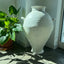 White Washed Antique Terracotta Floor Vase - Indoor/Outdoor